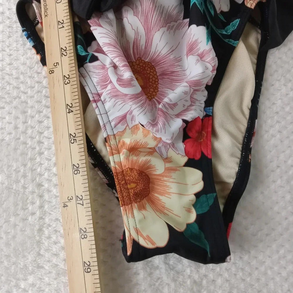Dreamsuit Swimsuit Size 8 Black Floral Mircle Brands One Piece Slimming Control - Picture 16 of 16